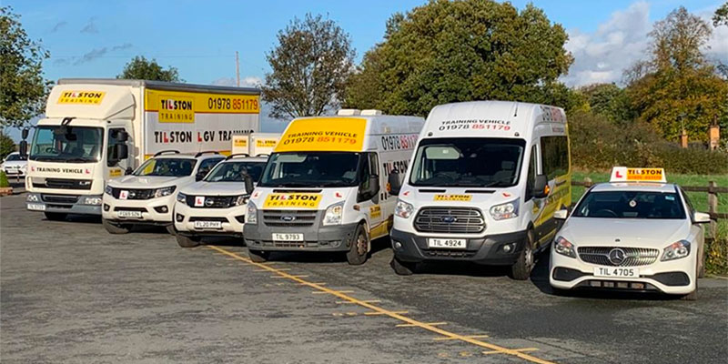 Fleet of driver training vehicles