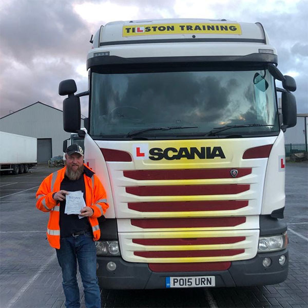 Passing lorry driver training course