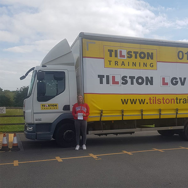 Man passing LGV driver training in Crewe