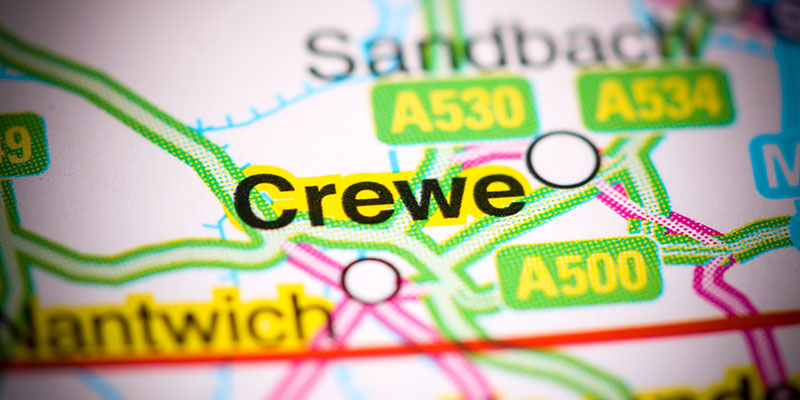 Map of Crewe