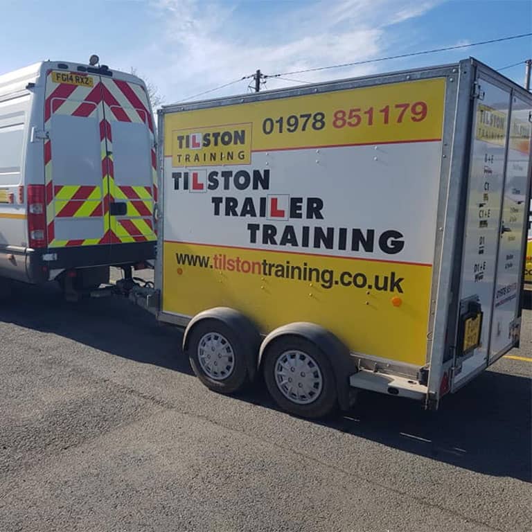 Trailer being used for training in Wrexham