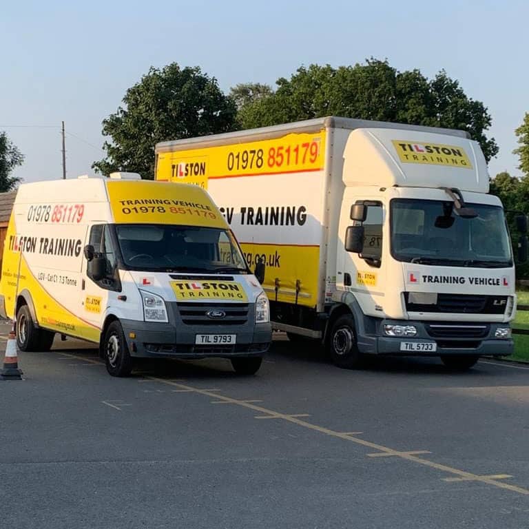 Lorry and van for driver training