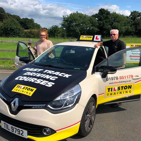 Driver passing their test in Wrexham