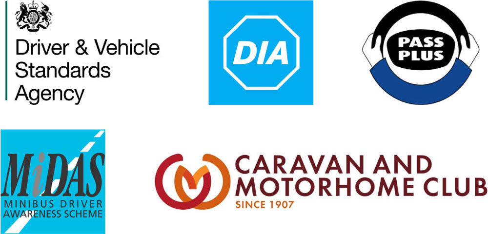 Driver & Vehicle Standards Agency, DIA, Pass Plus, Midas Minibus Driver Awareness, Caravan and Motorhome Club