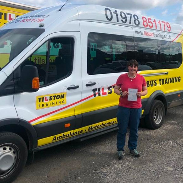 Man passing minibus driving test