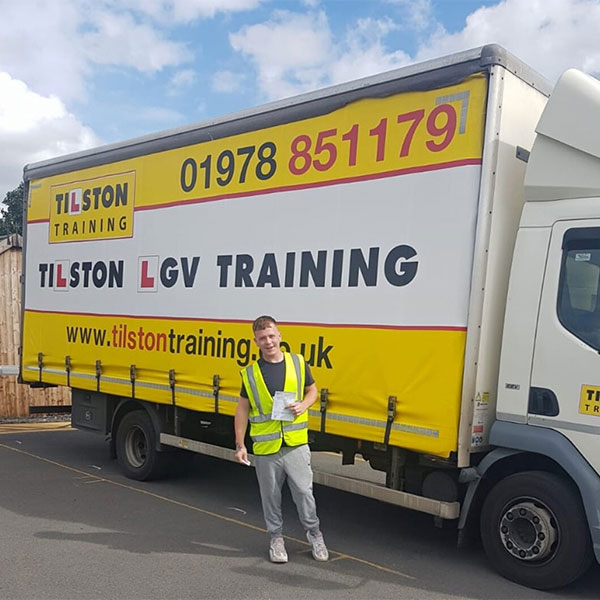 Man passing LGV driver training in Shrewsbury