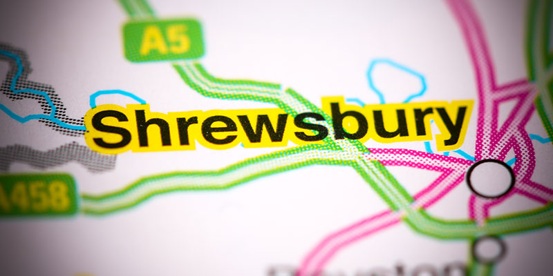 Map of Shrewsbury
