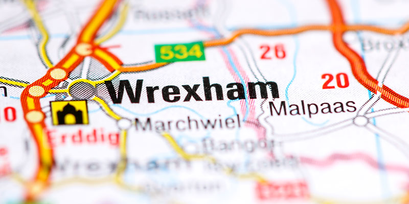 Map of Wrexham